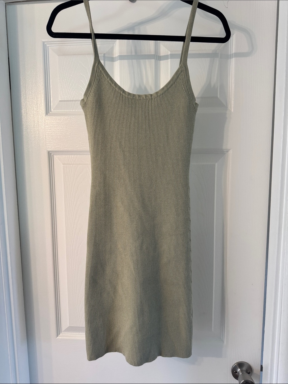 Rhythm. Ribbed Olive Green Dress